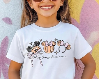 Disney Halloween Shirt, Mickey Not So Scary Halloween Tee, Coquette Pumpkin Minnie Ears Top, Whimsical Disney Vacation Gift