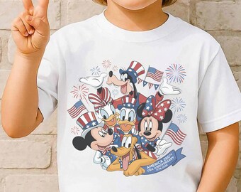 Disney America 250th Anniversary Shirt, Mickey and Friends 4th of July Tee, Patriotic 1776 2026 USA Vacation Top Gift
