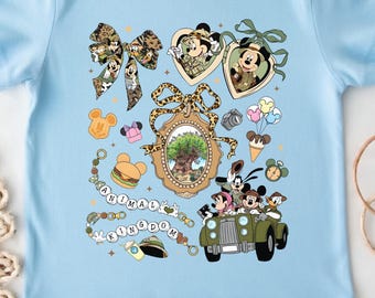Disney Animal Kingdom Safari Shirt, Coquette Bow Tree of Life Tee, Whimsical Mickey Safari Squad Top, Disney Trip Gift