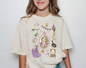 Rapunzel Shirt, Tangled T-Shirt, Disney Princess Kids Tee, Girls Disney Vacation Outfit, Tangled Birthday Gift