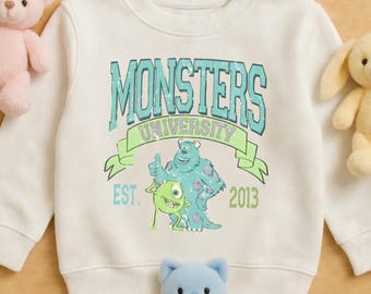 Monsters University Shirt, Vintage Mike and Sulley Tee, Retro Monsters Inc Est 2013 Outfit, Disney Family Vacation, Pixar University Gift