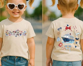 Disney Cruise Line Tee, Mickey Minnie Donald Cruise Ship Double Sided Graphic Shirt, Family Vacation Magical Tee, Ship Adventure Graphic Tee
