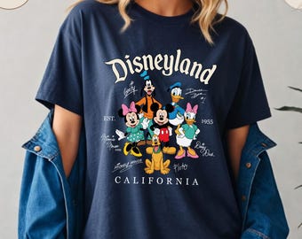 Disneyland Shirt, Vintage California Park Tee, Mickey and Friends Squad Tee, Family Vacation Group Outfit, Kids Theme Park Trip Gift Tee