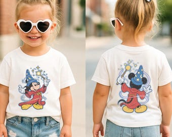 Sorcerer Mickey Mouse Shirt, Vintage Fantasia Wizard Tee, Retro Magical Kingdom Family Vacation, Mickey Mouse Sorcerer Hat Birthday Gift