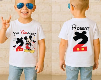 I'm Toodles 2nd Birthday Shirt, Mickey Mouse Second Birthday Tee, Mickey Two Year Old Birthday Outfit, Oh Two-Dles Birthday Party Shirt
