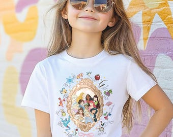 Disney Princess Shirt, Magic Mirror Princess Tee, Ariel Belle Moana Jasmine Kids Shirt, Disneyland Girls Trip Tee, Princess Birthday Gift