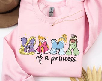 Mama of a Princess Shirt, Disney Princess MAMA Graphic Tee, Magical Mom of Princess Shirt Gift for Mothers