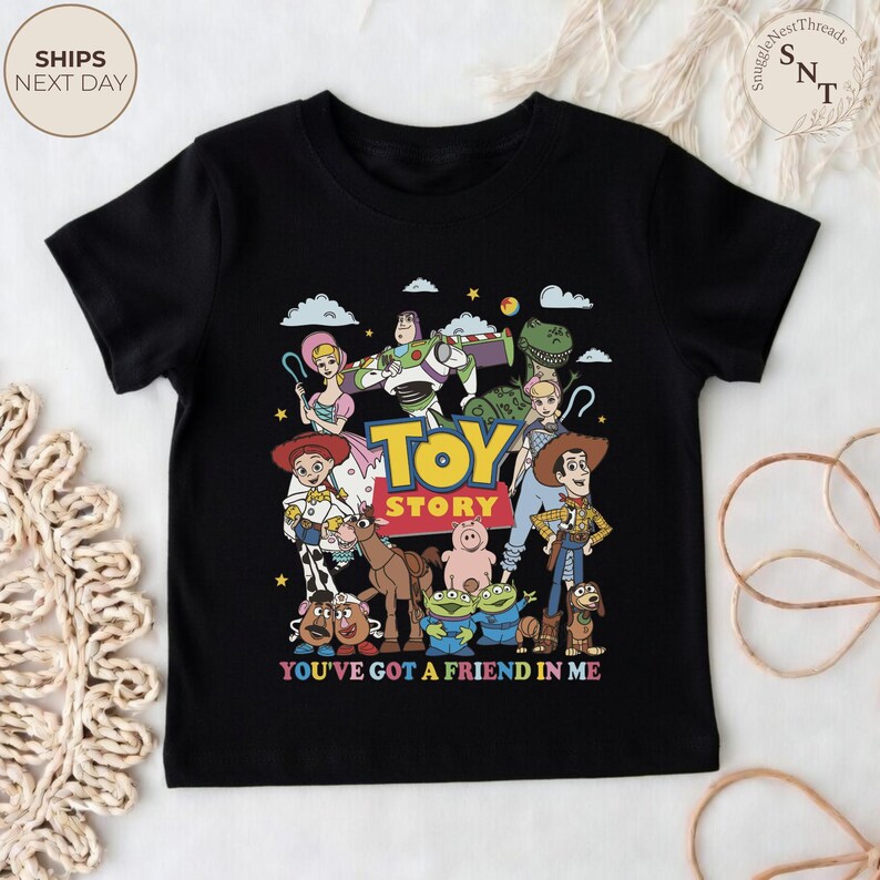 Kids Toy Story Shirt, You've Got a Friend in Me Shirt, Buzz Lightyear Woody Tee, Pixar Disney Apparel, Family Vacation Shirt bild 13
