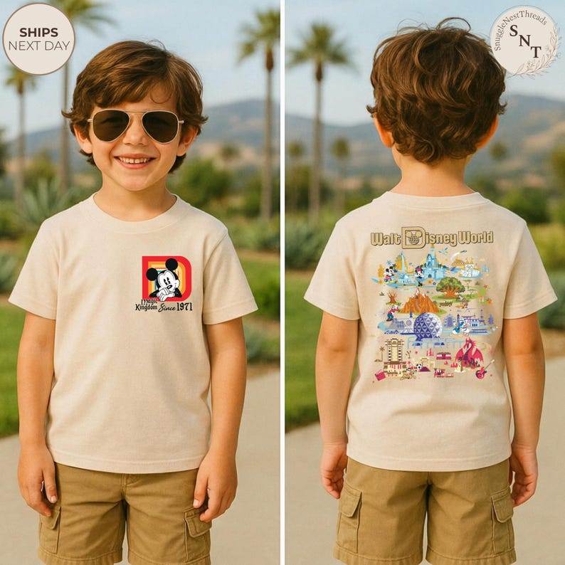Kids Walt Disney World Magic Kingdom 1971 Shirt, Mickey D Vintage Graphic Tee, Disney Family Vacation Shirt for Boys Girls bild 7