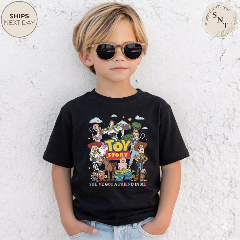 Kids Toy Story Shirt, You've Got a Friend in Me Shirt, Buzz Lightyear Woody Tee, Pixar Disney Apparel, Family Vacation Shirt bild 8