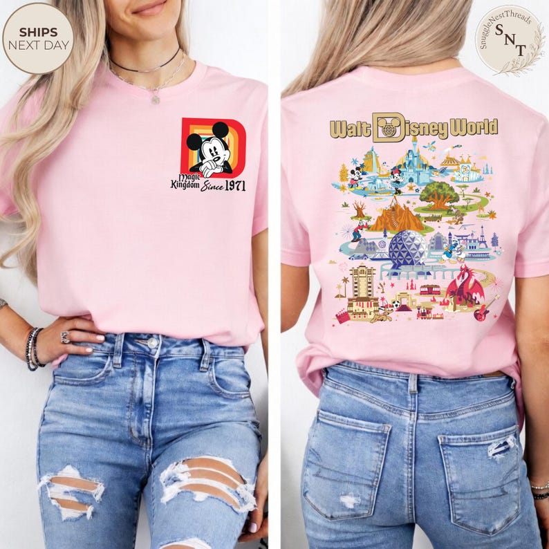 Kids Walt Disney World Magic Kingdom 1971 Shirt, Mickey D Vintage Graphic Tee, Disney Family Vacation Shirt for Boys Girls bild 10