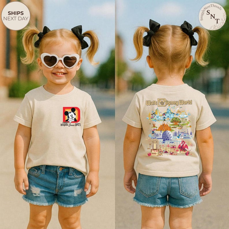 Kids Walt Disney World Magic Kingdom 1971 Shirt, Mickey D Vintage Graphic Tee, Disney Family Vacation Shirt for Boys Girls bild 5