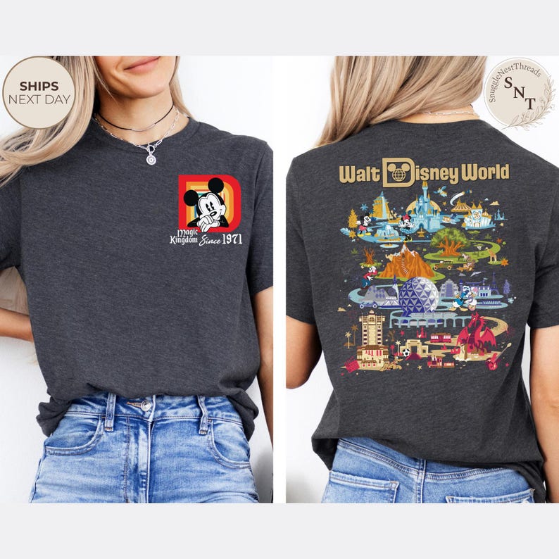 Kids Walt Disney World Magic Kingdom 1971 Shirt, Mickey D Vintage Graphic Tee, Disney Family Vacation Shirt for Boys Girls bild 9