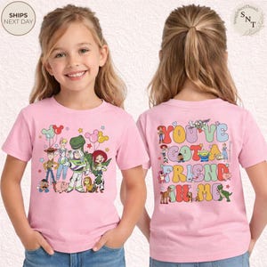Toy Story You've Got A Friend In Me Tee, Woody Buzz Jessie Character Collage Graphic Shirt, Disney Pixar Friends Tee, Magical Vacation Shirt bild 8