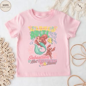 Little Mermaid Ariel's Ocean Tour Shirt, Family Matching Summer Tee, Sebastian Flounder Beach Vacation Tee, Disney Princess Graphic Tee image 12