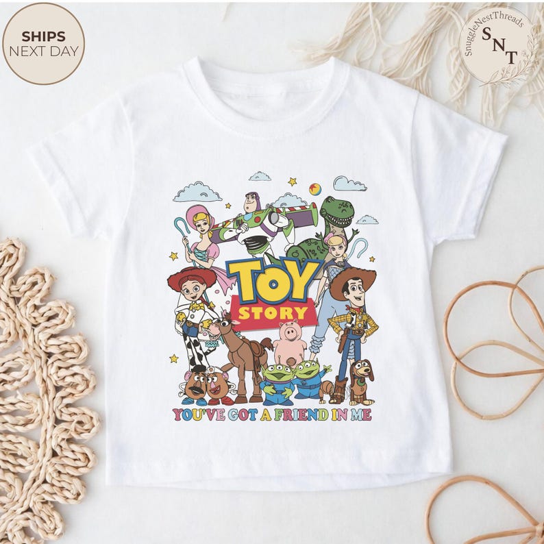 Kids Toy Story Shirt, You've Got a Friend in Me Shirt, Buzz Lightyear Woody Tee, Pixar Disney Apparel, Family Vacation Shirt bild 9