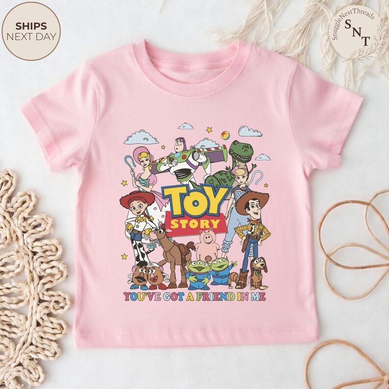 Kids Toy Story Shirt, You've Got a Friend in Me Shirt, Buzz Lightyear Woody Tee, Pixar Disney Apparel, Family Vacation Shirt bild 11