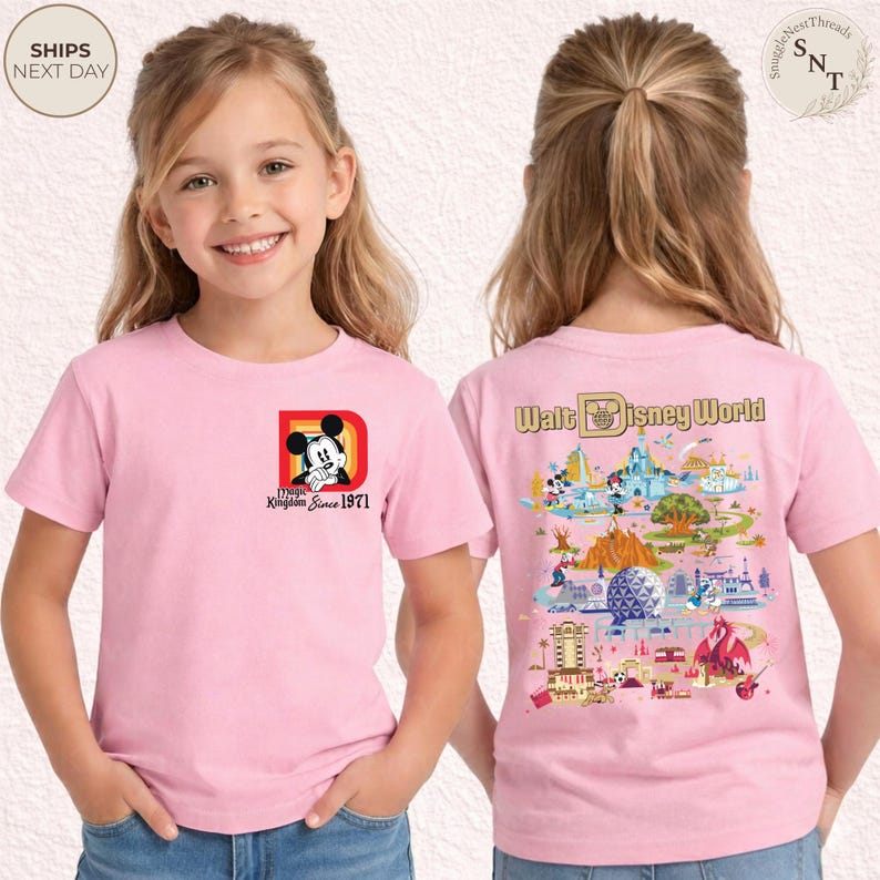 Kids Walt Disney World Magic Kingdom 1971 Shirt, Mickey D Vintage Graphic Tee, Disney Family Vacation Shirt for Boys Girls bild 6