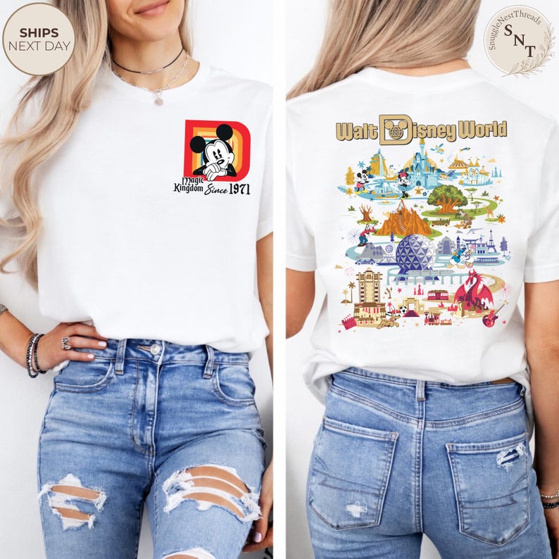 Kids Walt Disney World Magic Kingdom 1971 Shirt, Mickey D Vintage Graphic Tee, Disney Family Vacation Shirt for Boys Girls bild 1