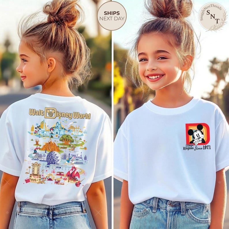Kids Walt Disney World Magic Kingdom 1971 Shirt, Mickey D Vintage Graphic Tee, Disney Family Vacation Shirt for Boys Girls bild 4