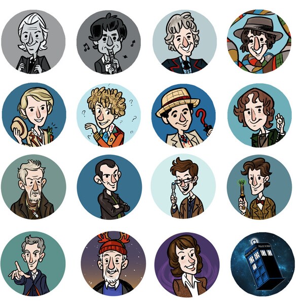 Doctor Who Buttons Etsy