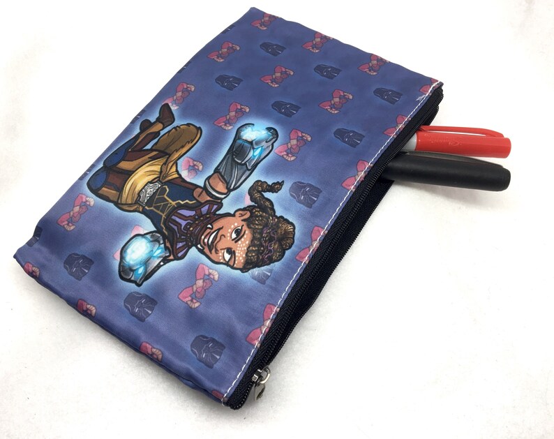 Black Panther Shuri with Wakanda pattern coin purse wallet image 5