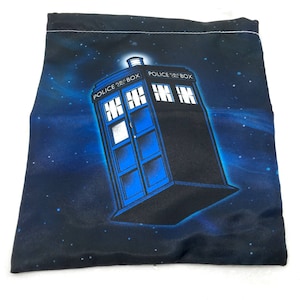 Doctor Who TARDIS drawstring large pouch small bag