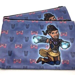 Black Panther Shuri with Wakanda pattern coin purse wallet image 4