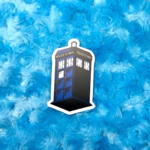 Doctor Who TARDIS Blue Box 3&quot; vinyl sticker or magnet