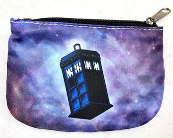 Doctor Who TARDIS 13th Doctor galaxy pouch or coin purse