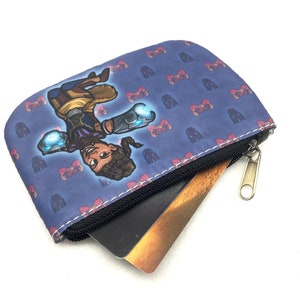 Black Panther Shuri with Wakanda pattern coin purse wallet image 3