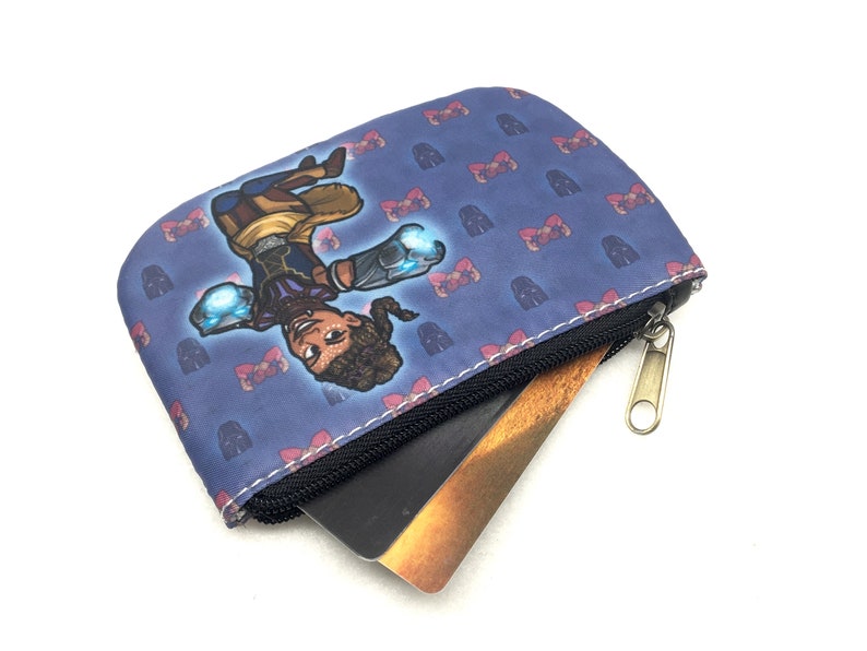 Black Panther Shuri with Wakanda pattern coin purse wallet image 3