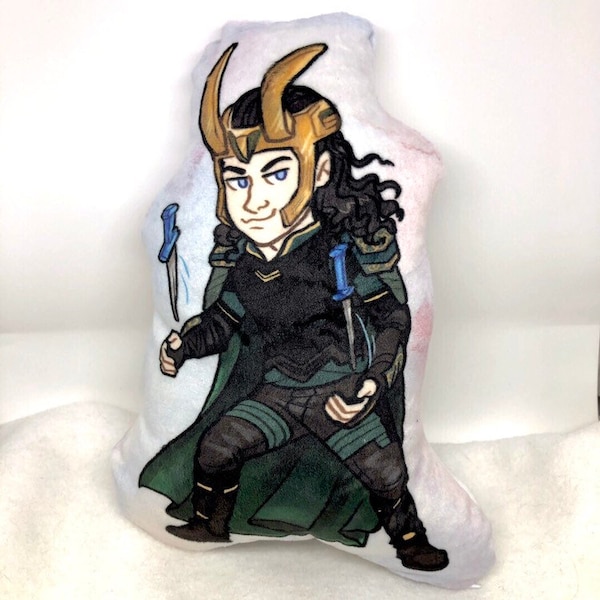 Loki MCU double sided 10" character pillow plushie cushion