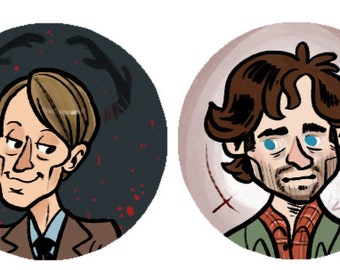 NBC Hannibal 1 Inch Button Will Graham Hannibal Lecter