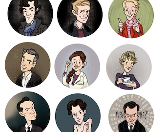 BBC Sherlock 1 Inch Button