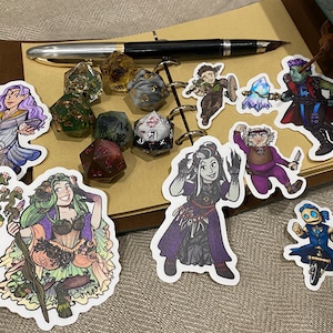 Bell’s Hells Critical Role DnD 2 and 3&quot; vinyl stickers