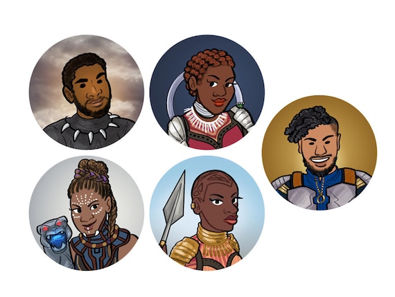 Black Panther T Challa Shuri Nakia Okoye Killmonger Etsy Finland Black Panther T Challa Shuri Nakia Okoye Killmonger Etsy Finland