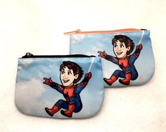 MCU Spiderman Spidey Peter Parker superhero pouch or coin purse wallet