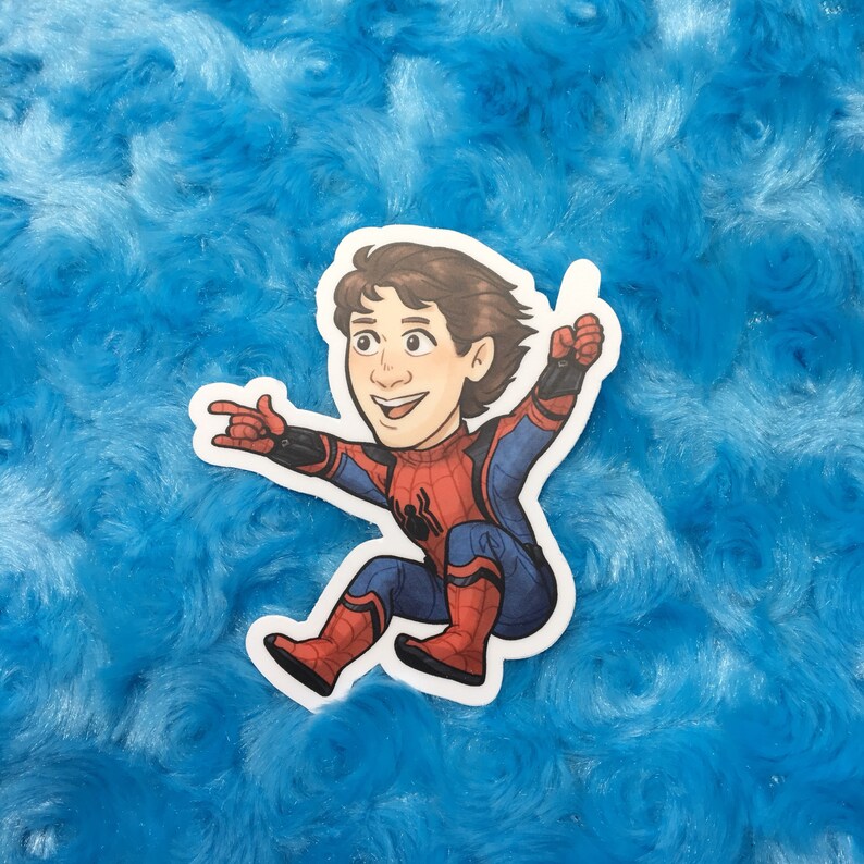 MCU Spiderman Peter Parker 3 vinyl sticker image 1