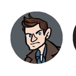 Übernatürliche Sam Dean Castiel 1 Zoll Knopf