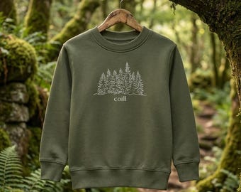 アイルランド語キッズスウェットシャツ | コイル（森） | オリーブオーガニックコットンアイルランド語衣料 | アイルランド