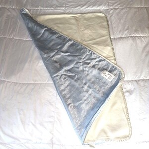 Vintage Barefoot Dreams Baby Blanket Plush Satin Trim Moments Milestones image 2