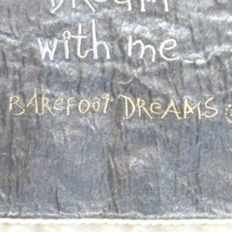 Vintage Barefoot Dreams Baby Blanket Plush Satin Trim Moments Milestones image 11