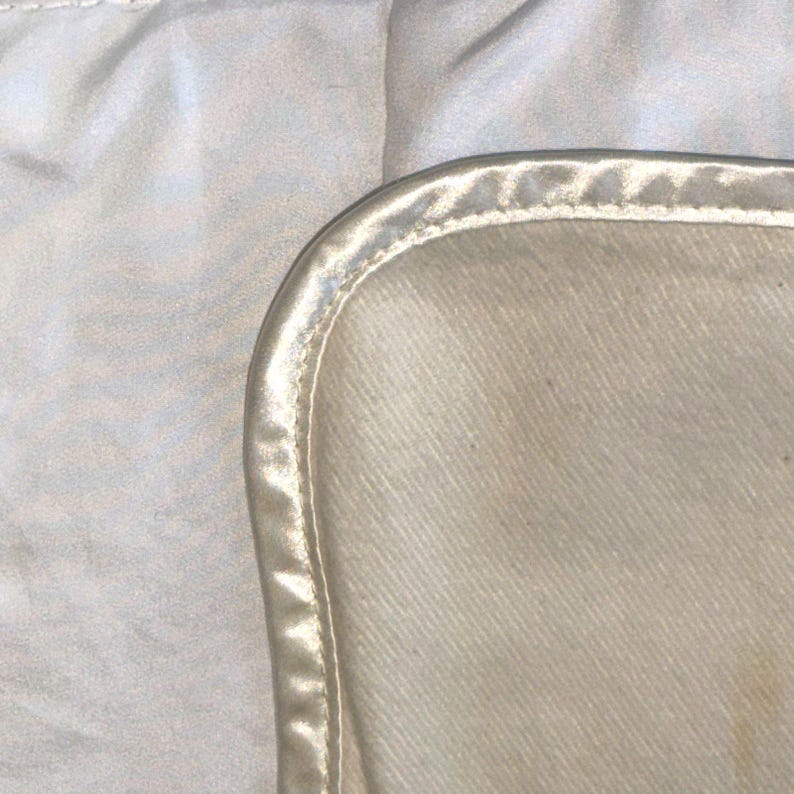 Vintage Barefoot Dreams Baby Blanket Plush Satin Trim Moments Milestones image 8