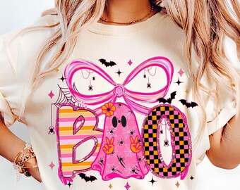 Boo Ghost Comfort Colors T-shirt: Spooky Halloween Tee