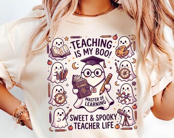 Halloween Teacher Shirt, Halloween Shirt, Teaching My Boos, Teacher Halloween, Teacher Shirts, Gift For Teacher, Kindergarten Teacher
