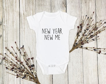 Happy New Year Onesie® New Year New Me Onesie® New Years Baby Onesie® Happy 2022 Onesie® Baby Announcement Onesie® Baby 1st New Years Onesie