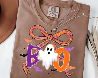 Boo Comfort Colors® T-shirt , Halloween Boo Shirt, Halloween Pumpkin Outfit, Halloween Party Women Gifts, Spooky Season Tee, Ghost Clothing