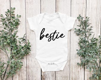 Bestie Onesie® Bestie, Cute Baby Onesie® Auntie's Bestie, Best Friends Onesie® Mom's Bestie, Baby Shower Gift, Newborn Onesie® Baby Onesie®