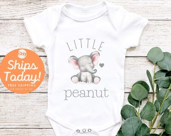 Little Peanut Baby Onesie® - Cute Baby Elephant Bodysuit - Mommys Little Peanut - Daddys Little Peanut - Baby Shower Gift